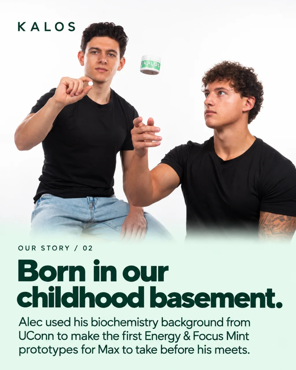 Kalos founders with their Energy & Focus Mints.